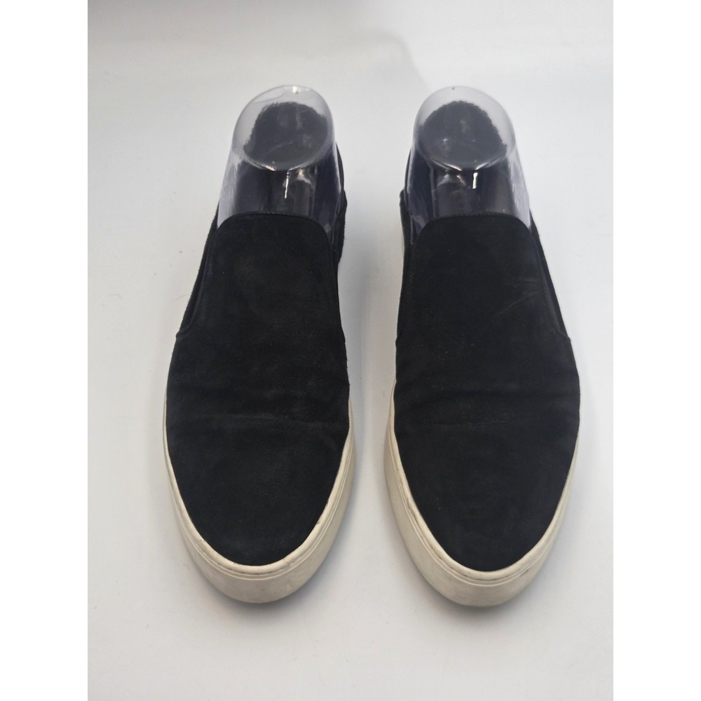 Vince Women's 8M Black Suede Slip On Platform Sneakers Shoes Comfort